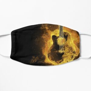 Guitar in Flames Flat Mask