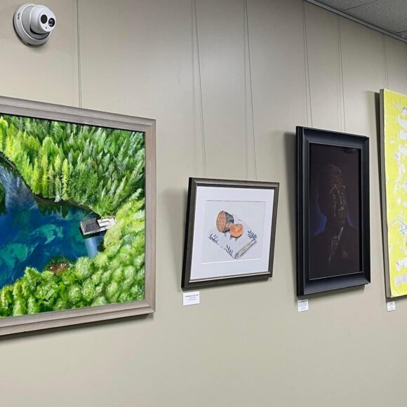 Two paintings are exhibiting at the Knox Presbyterian Church in Ann Arbor during Eater 2023